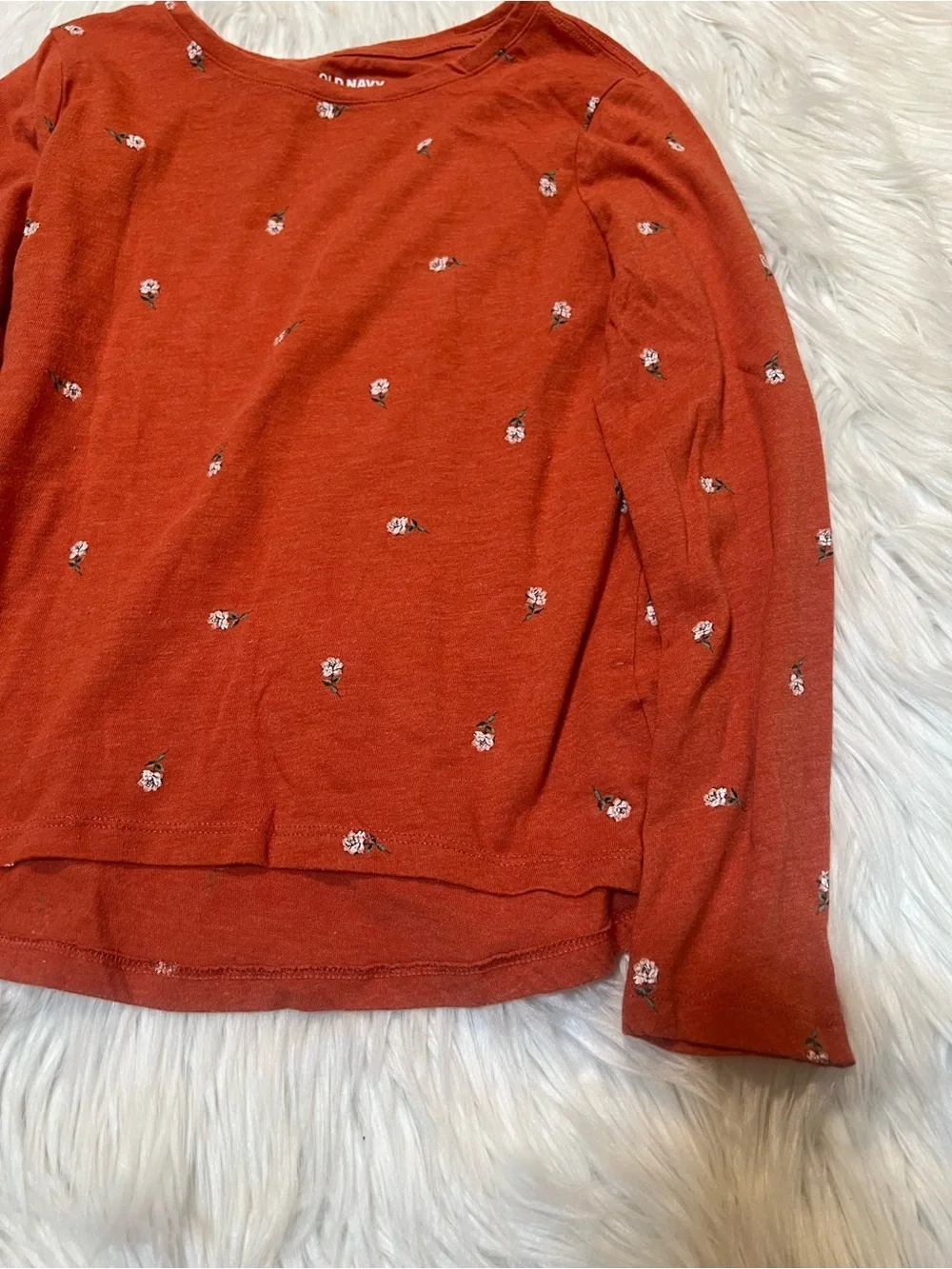 Old Navy Girls Size Large 10-12 Softest Tee Long Sleeve T-Shirt Mesa Rock Floral